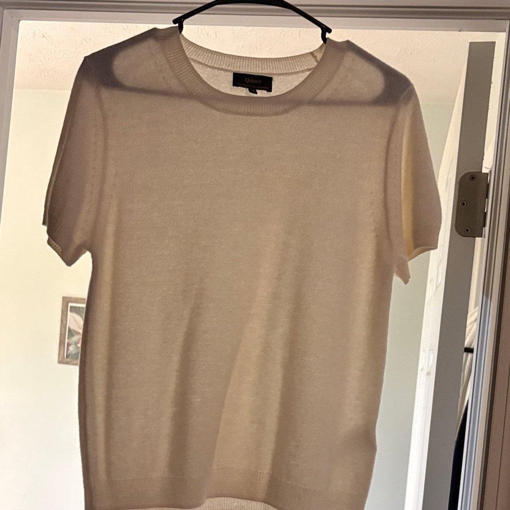 Quince Cream Crew Neck Sweater